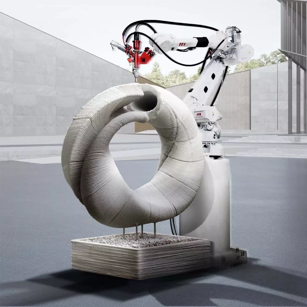 With the 3D concrete printing system BauMinator, shapes and wishes in concrete are possible for the first time, where existing technologies have failed to date. The system offers architects,